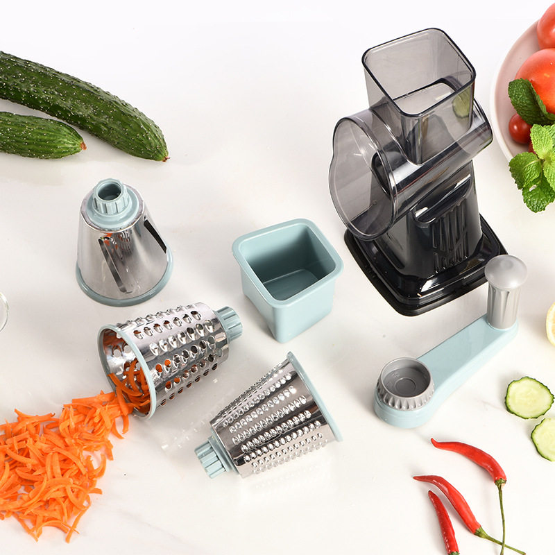 Multifunctional Hand Rock Drum Vegetable Cutter for Home Kitchen Potato Slicing and Shredding Machine, Safe and Does Not Hurt Hands, Vegetable Cutting Artifact