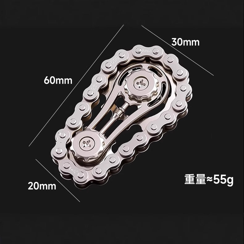 Gear Fidget Spinner Toy Chain Tooth Metal Mechanical Toy Hand Piece Finger Rotating Decompression Hand Piece Chain