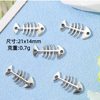 DIY zinc alloy jewelry accessories fish bone thorn connector pendant pendant necklace earrings bracelet accessories materials