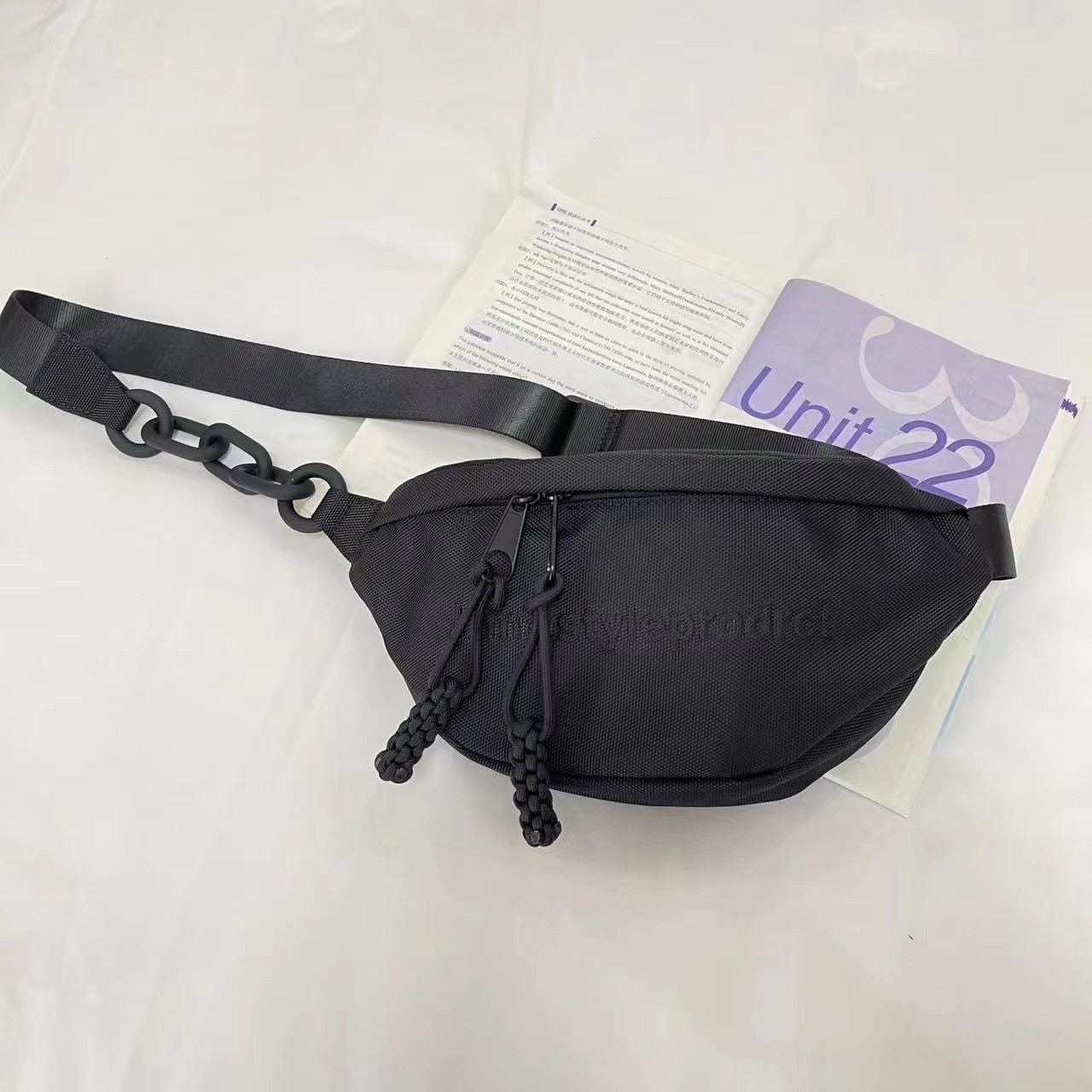 Bag Women's Bag Summer New All-match Crossbody Saddle Bag Three-dimensional Embossed Letter Large Capacity Chest Bag Trendy Shoulder Bag