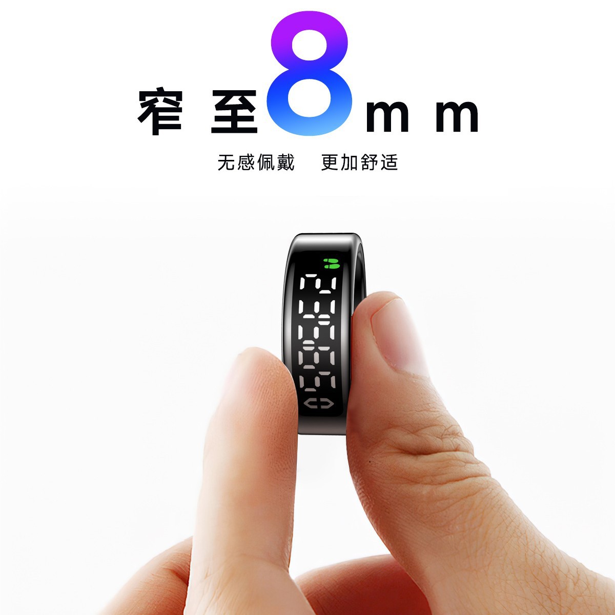 Sy01 Smart Ring with Display Touch Charging Stand Page Turning Photo Smart Ring Heart Rate Blood Oxygen Sleep