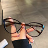 New Internet Celebrity Same Style Triangle Cat's Eye Butterfly Shaped Spice Girl Glasses Frame Can be Equipted with Domentum Myopia Frame Anti-blue Light Flat Light