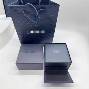 New Blue Langjia Watch Box Concas Famous Craftsman Watch High-End Packaging Box Lang Lqin Full Set Gift Box Storage Box