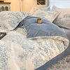 Class a High Weight Carved Milk Velvet Four-Piece Set Thickeneded Winter Coral Velvet Flannel Quilt Cover Bed Sheet Bedding