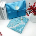 Lake blue silk bag blanket