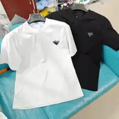 Cross-Border Pure Cotton Pujia Metal Triangle Summer Hot-Selling High-Quality Short-Sleeve T-Shirt Unisex Wholesale