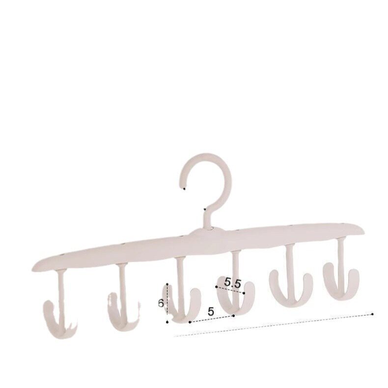Multi-functional Hook Sling Hanger Household Rotatable Drying Rack Underwear Bra Vest Hat Storage Rack Plastic