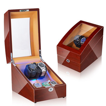 Watch Winder with 5-Speed Wooden Electric Watch Box, Watch Winder Gift Box, Rotating Wooden Watch Winder