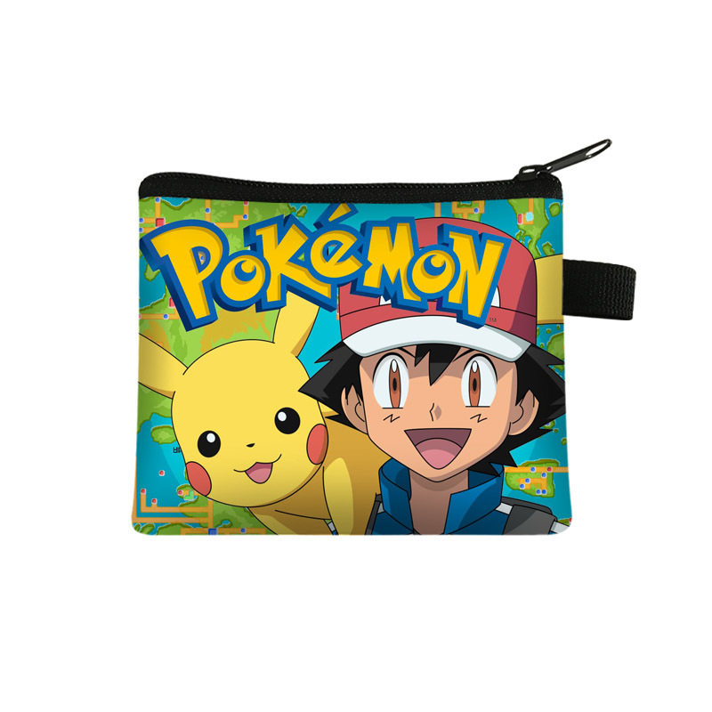 New INS style Pikachu printed coin purse children's card bag for boys and girls primary school students storage bag bag wholesale hot