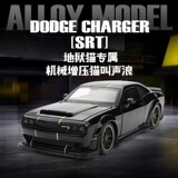 1:32 Коллекция моделей легкосплавных автомобилей Dodge Hellcat, имитация звука и света, американский мускул-кар, игрушечный автомобиль