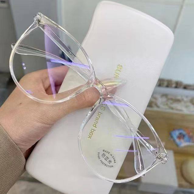 New Korean Style Retro Men's and Women's Square Myopia Glasses Frame Internet Celebrity Street Photography Plain Street Photography Flat Glasses Frame