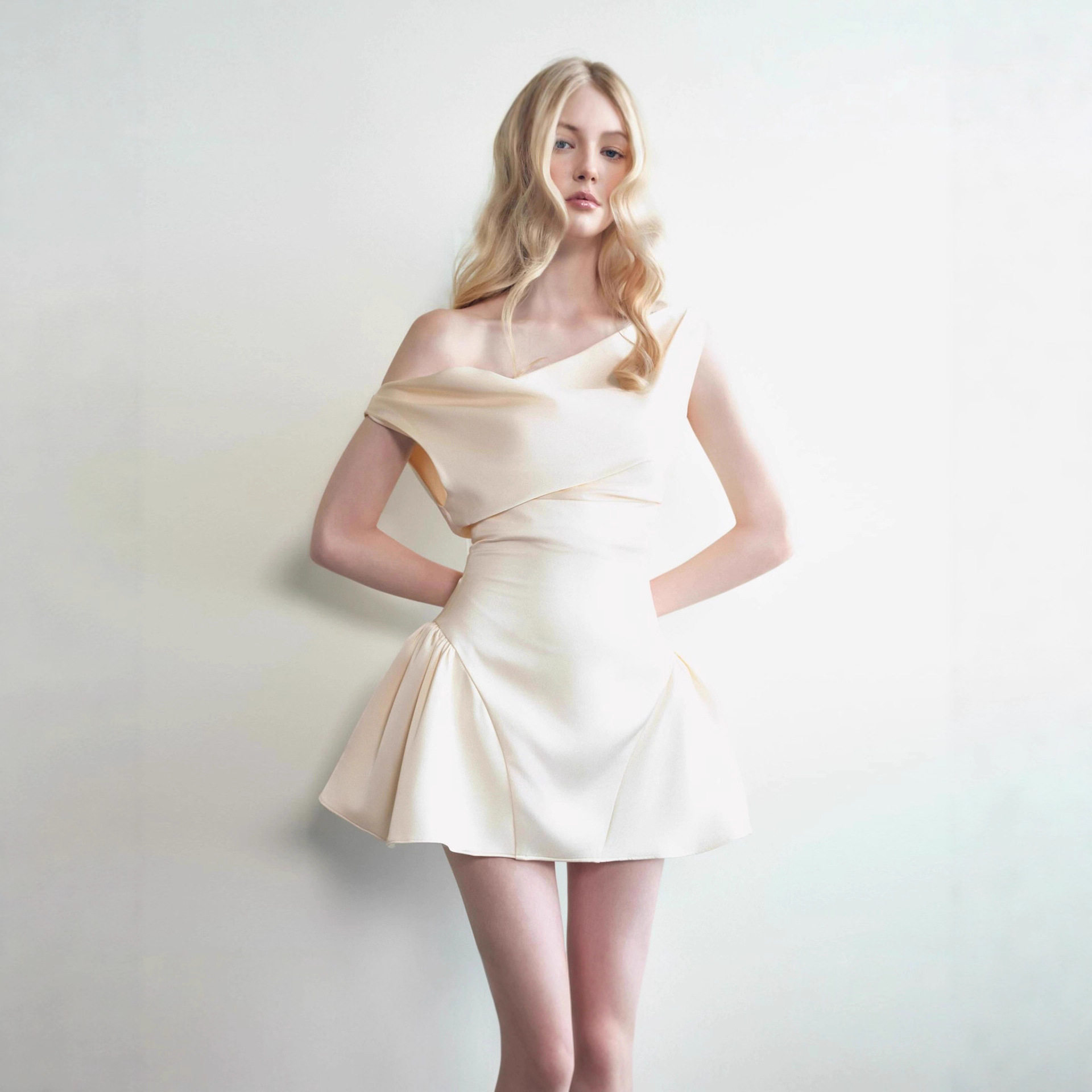 French Style Womens Satin Mini Dress Elegant Figure Hugging Sweet Sensual Perfect for Autumn Occasions Wholesale