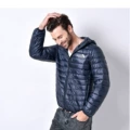 Navy blue + white label