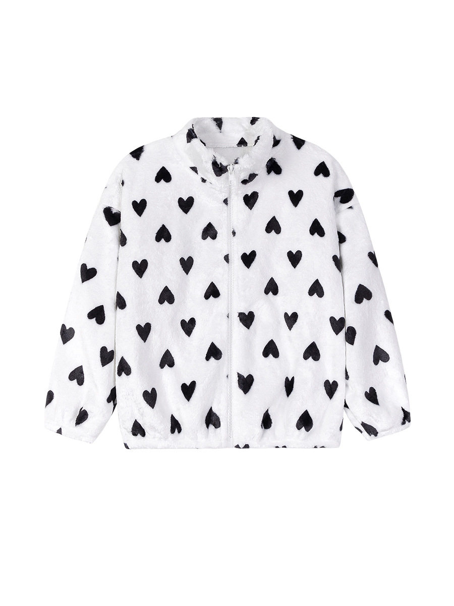 Girls' Autumn Long-Sleeve Hoodie, Style Cute Fleece-Lined Top