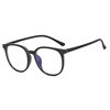 New anti-blue light glasses myopia finished large frame plain black frame mirror frame with degree glasses frame flat lens manufacturers