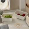 Double-Layer Plastic Kitchen Sink Strainer Basket for Washing Vegetables and Fruits, Household Fruit Tray