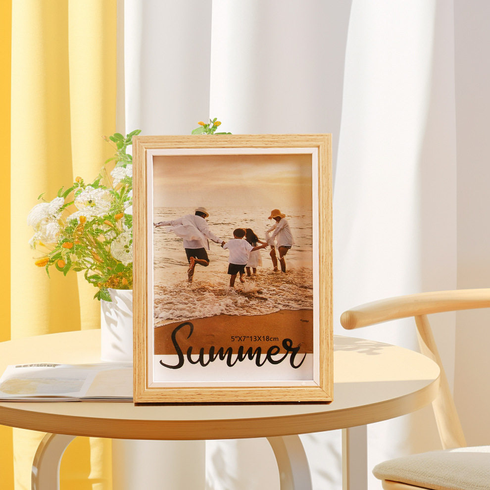 Cross-Border Simple Wooden Photo Frames Wholesale 6-Inch 7-Inch 8inch 10inch Wall-Mounted Tabletop A4 Art Oil Painting Frame Puzzle Frame