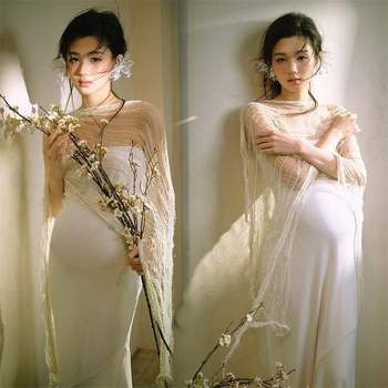 Photo Studio's New Maternity Photo Clothing, High-End Retro, Gentle and Relaxed Atmosphere, Big Belly Art Photo Photography