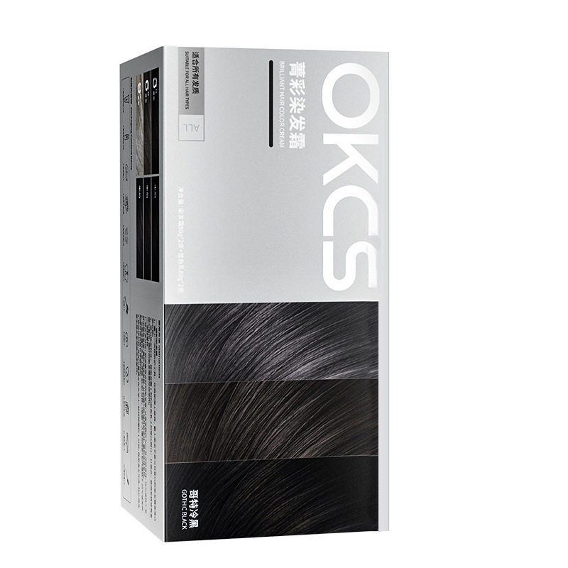Okcs Hair Dye Cream Hair Dye Black Red Student Male and Female Plant Extract Barber Shop Bleach-Free Genuine Wholesale