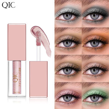 Cross-border beauty QIC monochrome eye shadow pearlescent large sequins highlight brightening liquid eye shadow eyeshadow cosmetics