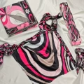 Ph2528 bellyband. black and red. {square scarf + headscarf}