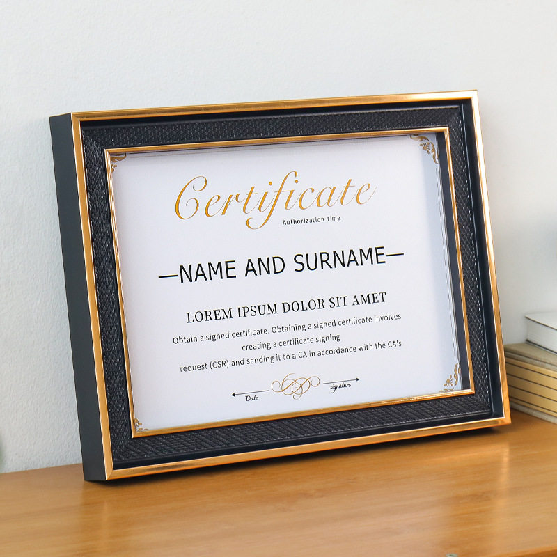 High-grade photo frame decoration honor certificate display frame a4 16-inch authorization letter patent certificate photo frame wholesale hanging