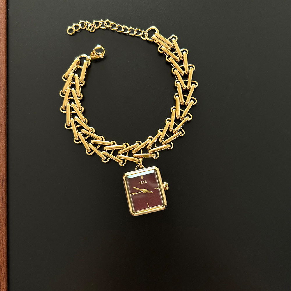 IEKE ファッションウォッチスクエアトライアングルチェーン小麦...