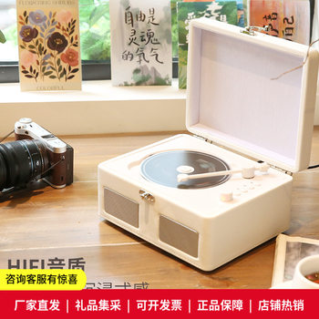 Cross-Border Cd Player Retro Bluetooth Multi-Function U Disk Tf Memory Sound Quality Portable Disc Cd Player Mini Gift