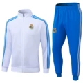2526 real madrid white blue pants jacket