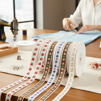 Clothing Lace Accessories, Ethnic Style Jacquard Edging Strips, Bags, Leather Goods, Hair Accessories, Shoe and Hat Decorative Ribbons