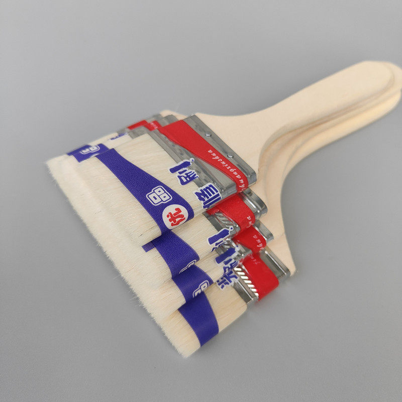 Factory sale Wooden handle wool brush soft hair paint latex paint paint brush painting cleaning brush barbecue baking brush
