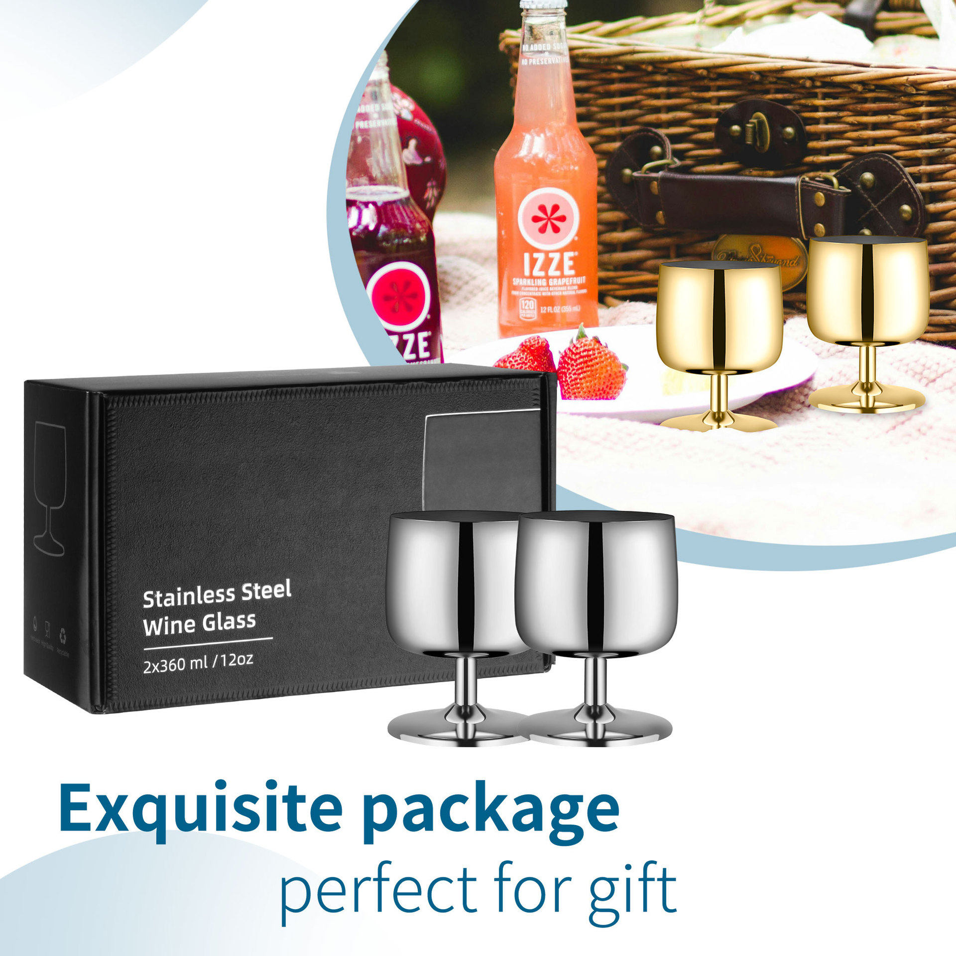 26-Year New Model Cross-Border Stainless Steel Wine Glasses, Home Wine Glass Set, High-End Bar Cocktail Glasses, Champagne Glasses