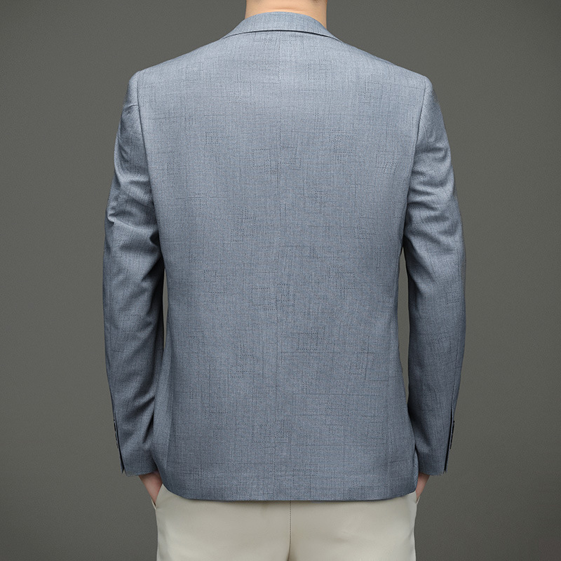Áo blazer nam họa tiết kẻ caro dáng ôm phong cách Hàn Quốc — Caro Xám