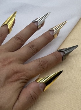 欧美亚马逊简约朋克风个性夸张魔爪盘发指甲戒指指环配饰金刚狼