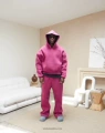 Rose red suit with pockets