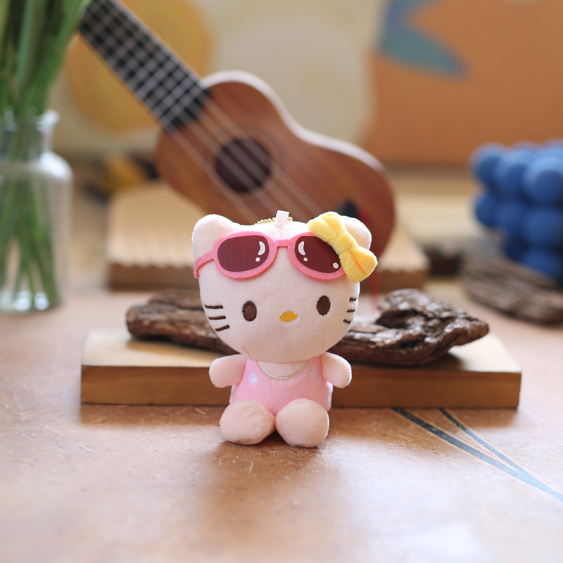 网红可爱萌kt猫挂件毛绒玩具公仔小猫咪书包包挂饰钥匙扣娃娃玩偶