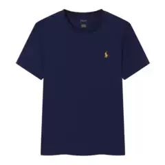 Foreign Trade Ralph Lauren Embroidered Logo T-Shirt, Pony Logo, Round Neck, Pure Cotton, Short Sleeve, Sports Casual Men's T-Shirt, Solid Color Base Layer