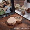 Casual Wooden Round Ring Box Earrings Jewelry Storage Box Wedding Solid Wood Ring Box Wooden Baby Toothbrush Box