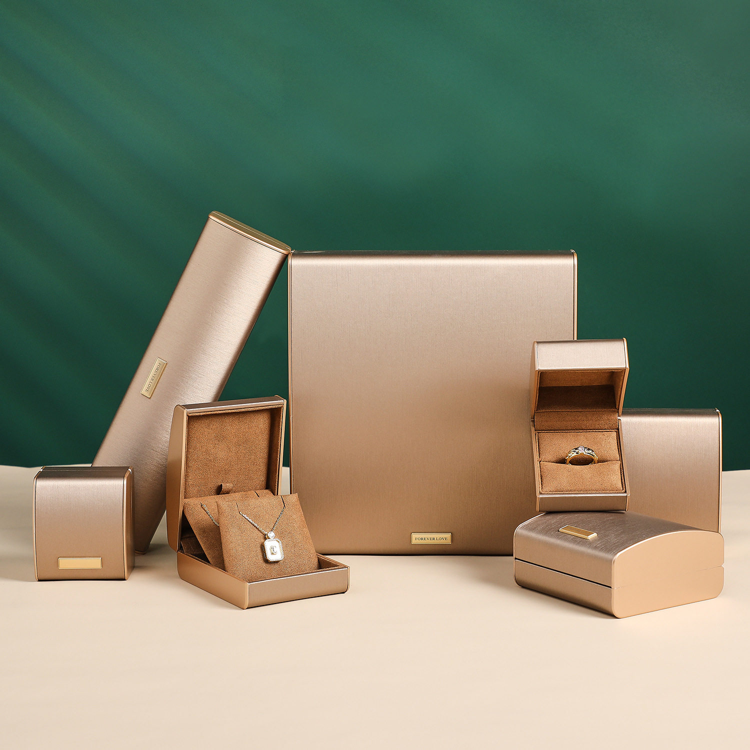 Cross-border Jewelry Box Advanced Jewelry Box Jewelry Box Ring Box Pendant Necklace Set Box Bracelet Jewelry Gift Box