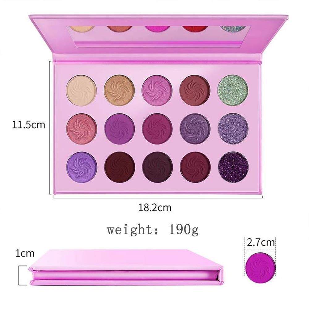 15-color eyeshadow plate Four Seasons makeup eyeshadow box Earth Matte Pearlescent Glitter Beauty powder cake cross-border exclusive for eyeshadow