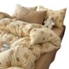Class a Maternal and Infant-Grade Four-Piece Bedding Set, Ins-Style Pure Washed Cotton Bed Sheet, Duvet Cover, Fitted Sheet, Student Dormitory Three-Piece Set