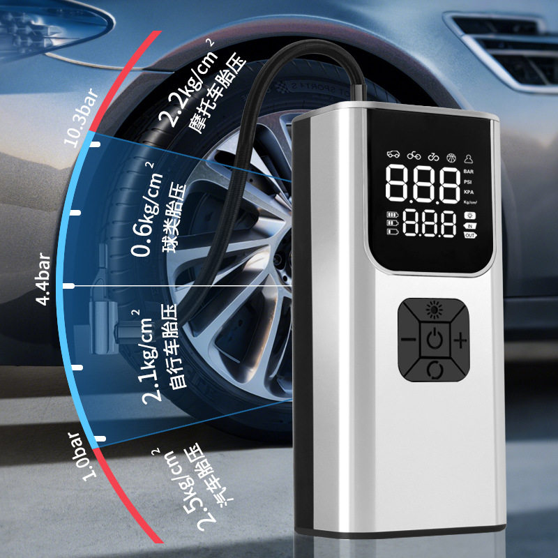 Customized Small Portable Car Air Pump Multi-Functional Wireless Household Air Pump Car Tire Pump