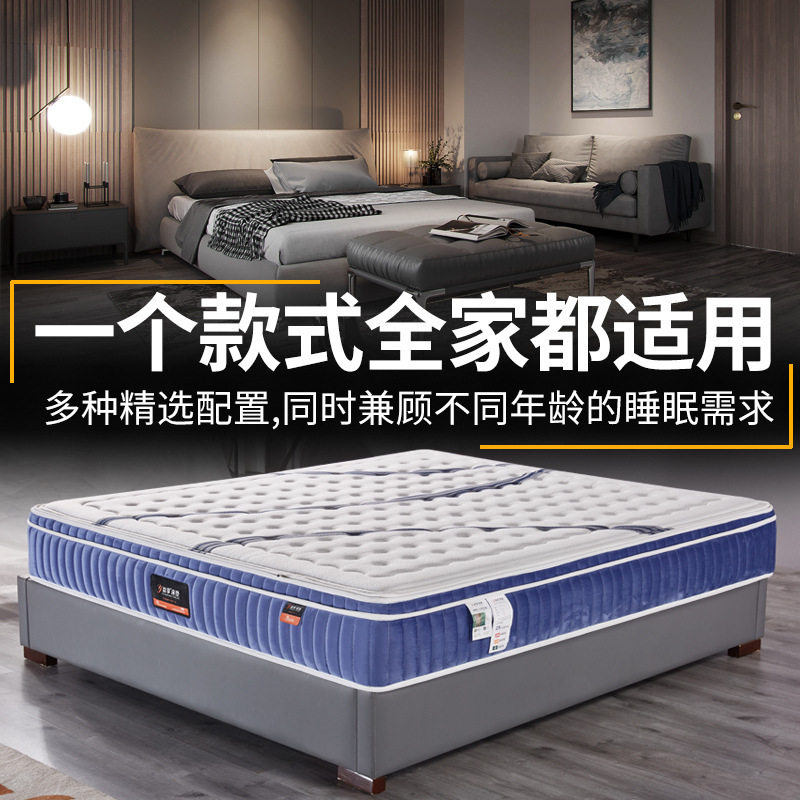 Darlena Jute Brown Mattress Soft and Hard Dual-purpose Ridge Mattress Simmons Mattress Latex Independent Spring Mattress