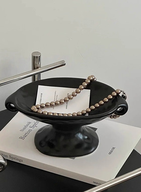 双耳高级感香薰托盘陶瓷