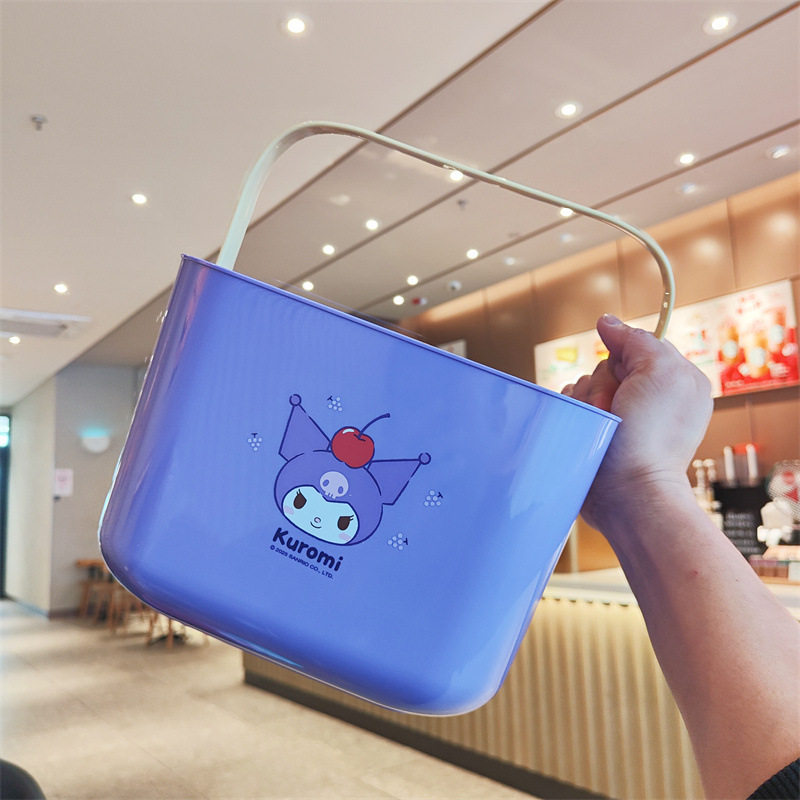 Genuine Authorized Cute Cartoon Sanrio Multifunctional Drain Basket Bath Portable Large Capacity Leakage Basket