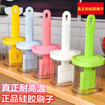Oil Brush Integrated Oil Brush Bottle High Temperature Resistant Kitchen Oil Brush Pancake Brush Seasoning Bottle Barbecue Food Grade Kitchen Brush