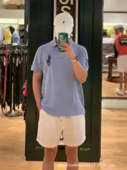 Original Quality 25 Spring Collection Basic Polo Shirt with Large Malaysian Logo Embroidery, Short-Sleeved Couple's Style