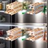Slide-Type Egg Carton Refrigerator Storage Side Door Three-Layer Double-Row Automatic Egg Rolling Device Kitchen Anti-Fall Egg Storage Rack
