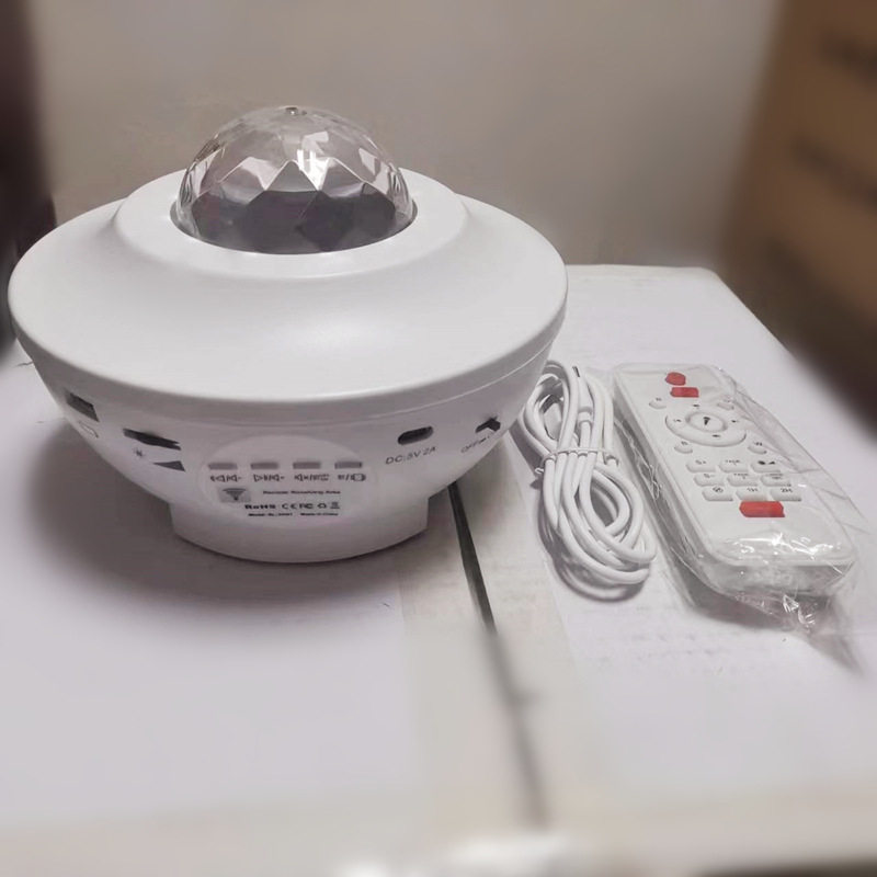 Cross-Border Hot Selling Laser Starry Sky Projector USB Remote Control Bluetooth Water Ripple Lantern Starry Sky Atmosphere Led Night Light