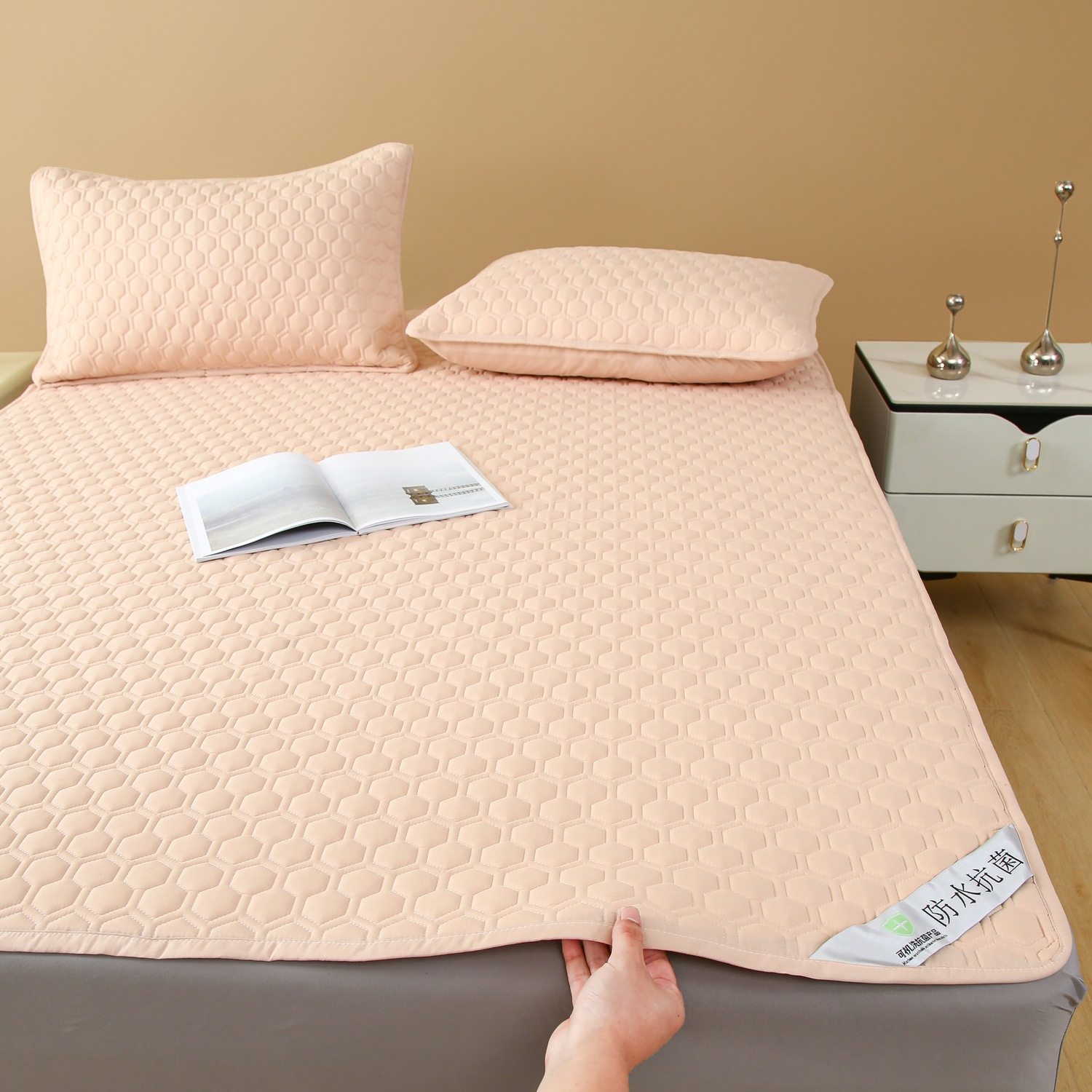 Class A Cotton Solid Color Waterproof Mattress Urine-proof Dirty-proof Thin Mattress Tatami Soft Mat Simmons Protective Mat Cross-border